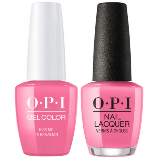 OPI GelColor And Nail Lacquer,A68, Kiss Me I’m Brazilian, 0.5oz 